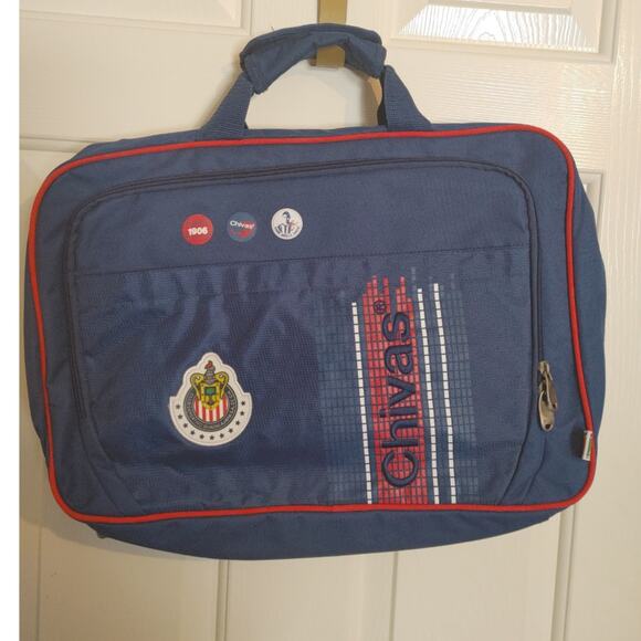 Chivas Duffel Bag Backpack Multi Strap Use Embroidered NWOT Blue Red Soccer - Picture 1 of 6